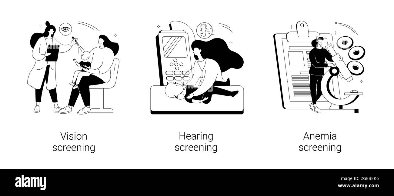 Illustrations vectorielles abstraites du concept de soins de santé pour nouveau-nés. Illustration de Vecteur