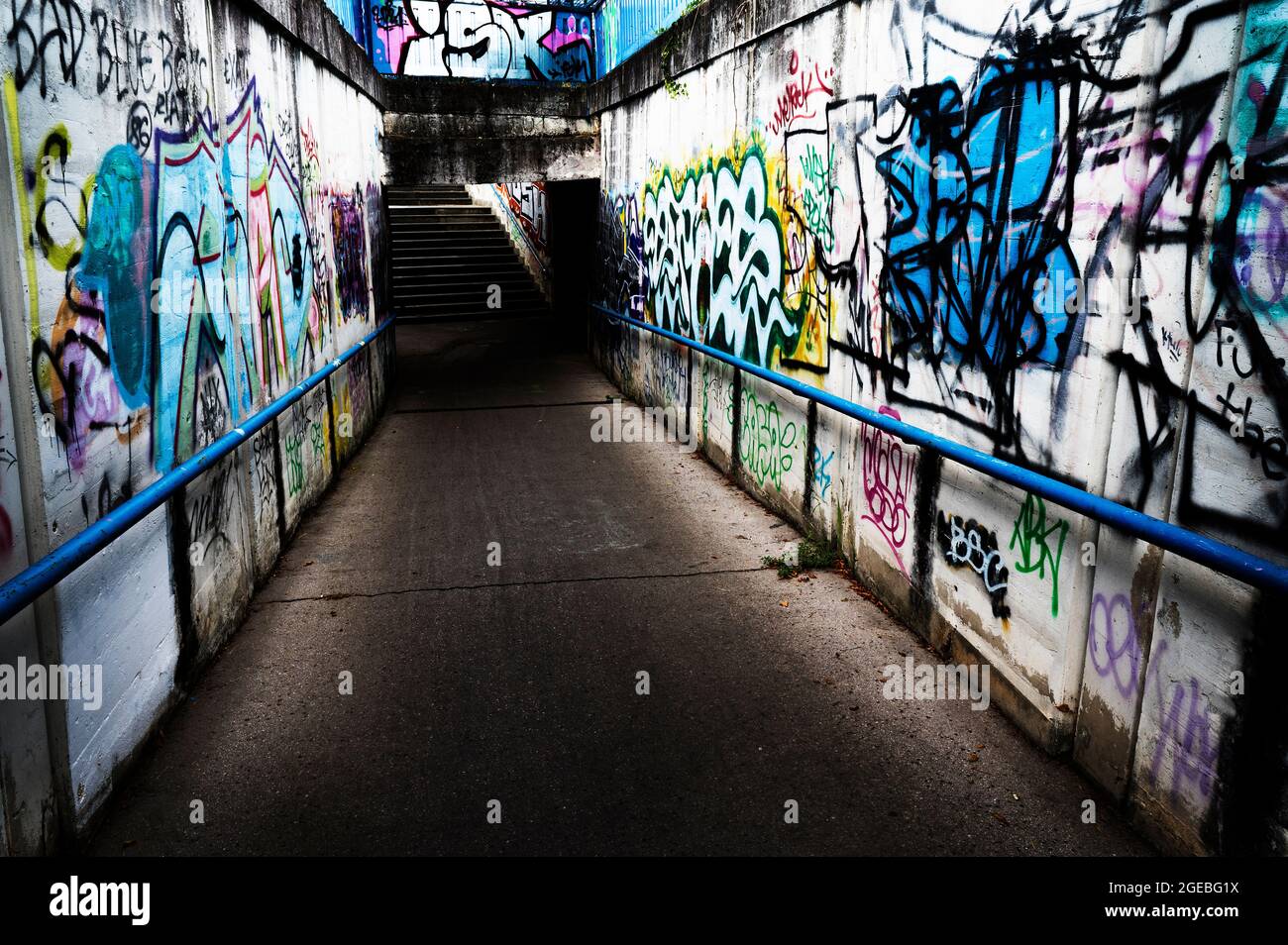 Métro très gratitisé, Zagreb, Croatie Banque D'Images