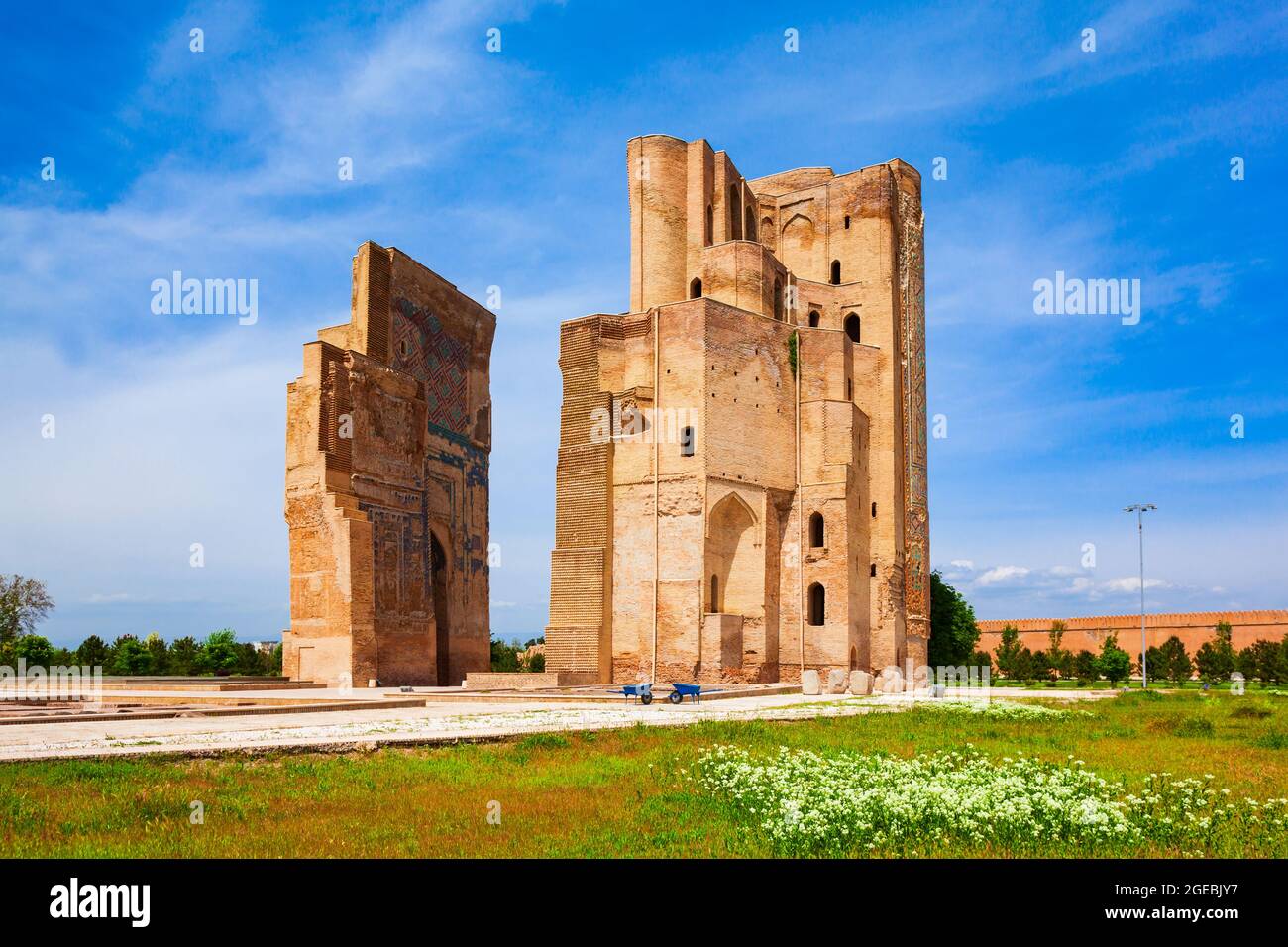 AK-Saray ou palais Ak Saray dans la ville de Shahrisabz en Ouzbékistan Banque D'Images