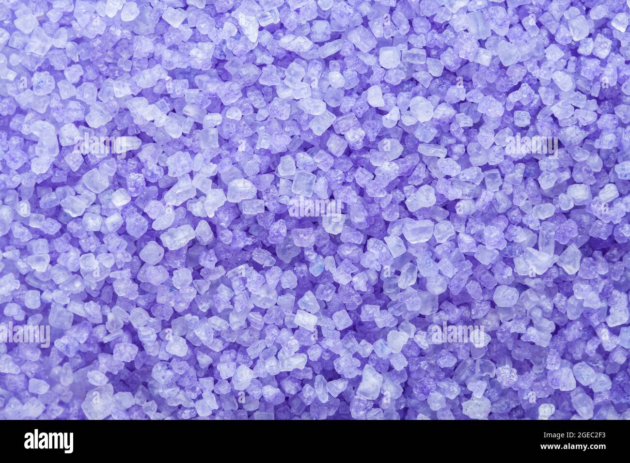 Violet lavande sels de bain velours texture de fond. Banque D'Images