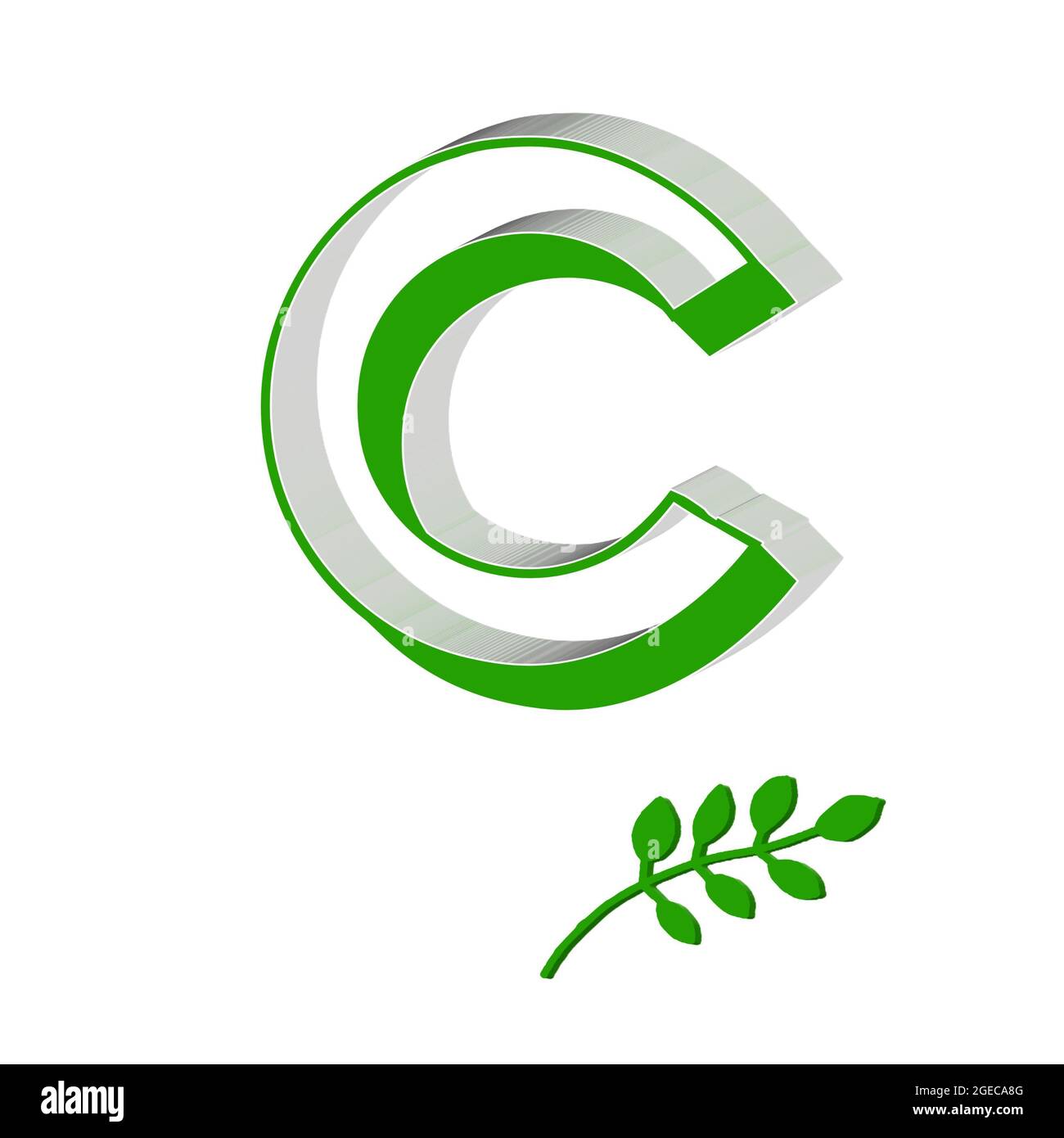 Lettre Majuscule C Colore 3d Abstrait Beau Fond Blanc Photo Stock Alamy