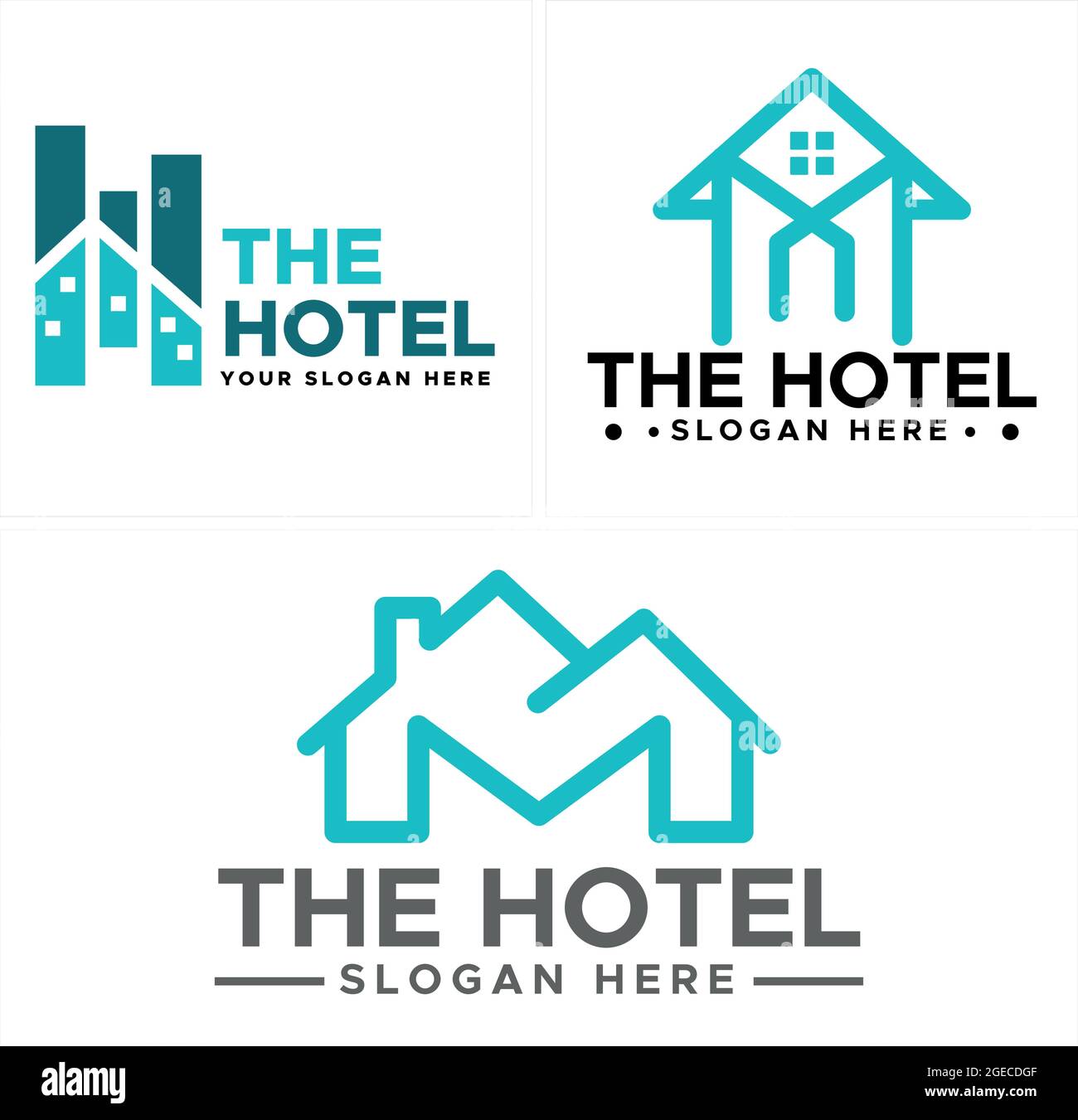 Hôtel affaires appartement design logo Illustration de Vecteur