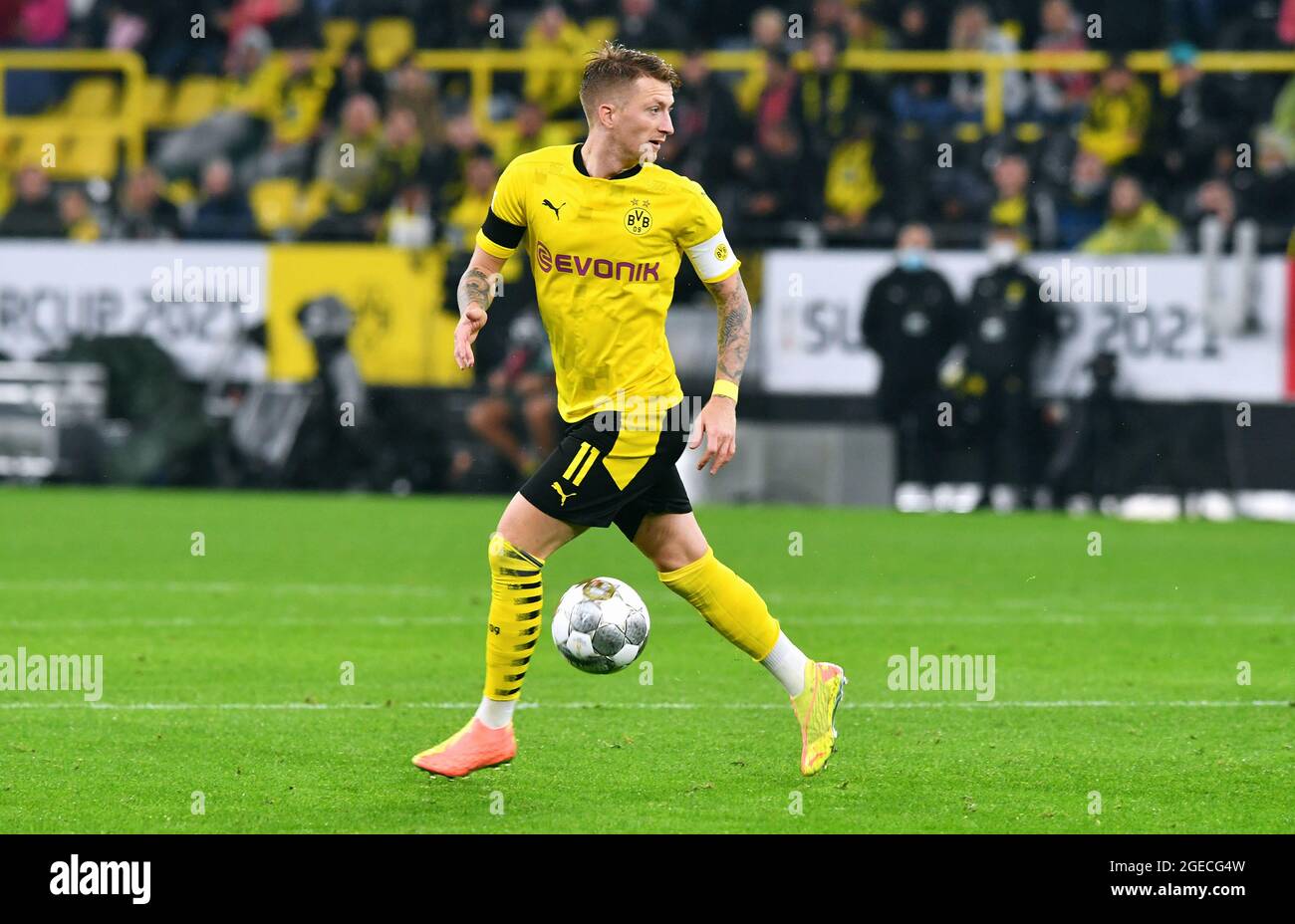 Supercup 2021, signal Iduna Park Dortmund : Bor. Dortmund - FC Bayern Munich; Marco Reus de Dortmund. Banque D'Images