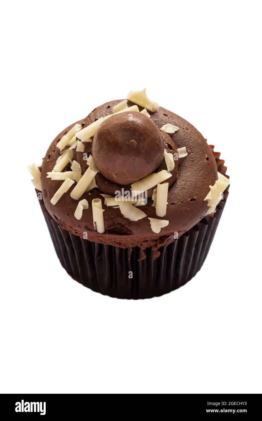 Choc Chip Off the Old Block, biscakes - biscuit rencontre biscake cupcake isolé sur fond blanc Banque D'Images