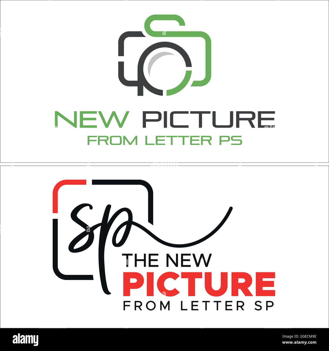 Photographie studio numérique commercial logo Illustration de Vecteur