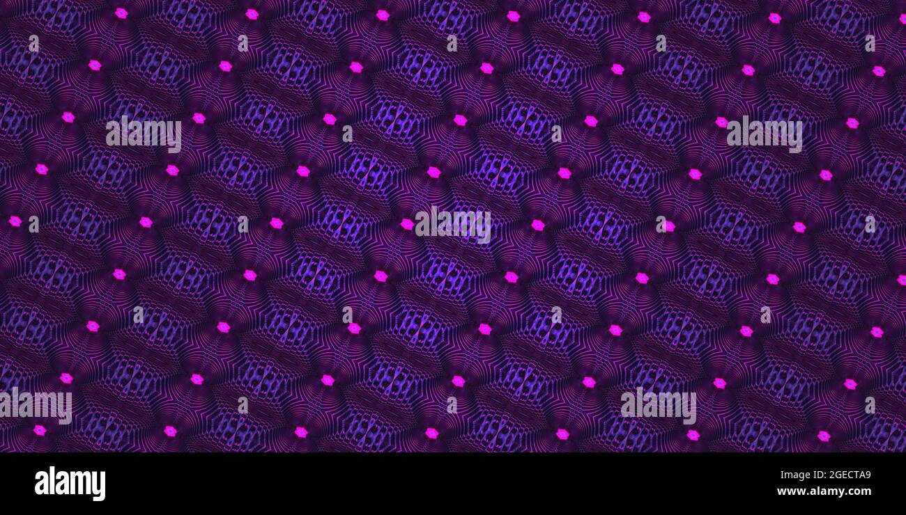 Arrière-plan violet ultra, motif de clôture violet, effet kaléidoscope Banque D'Images