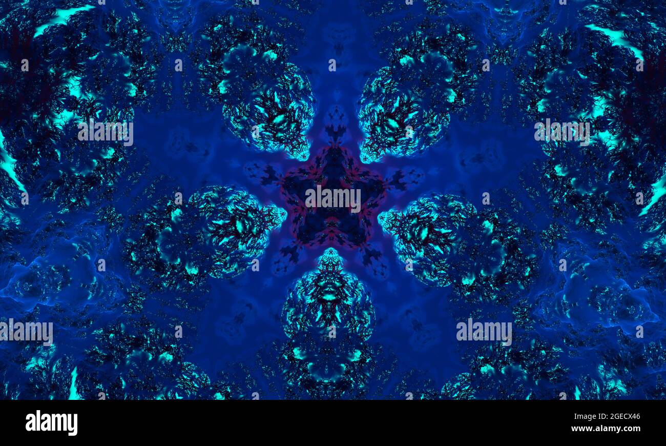 Motif Ikat marin sans coutures bleu océan. Mosaïque céramique répétée. Bannière Indigo. Bleu infini sur fond blanc Ikat dessiné à la main. Bleu marine aquarelle Banque D'Images