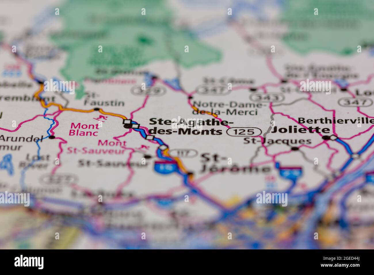 SteAgathedesMonts Québec Canada sur une carte routière ou une carte