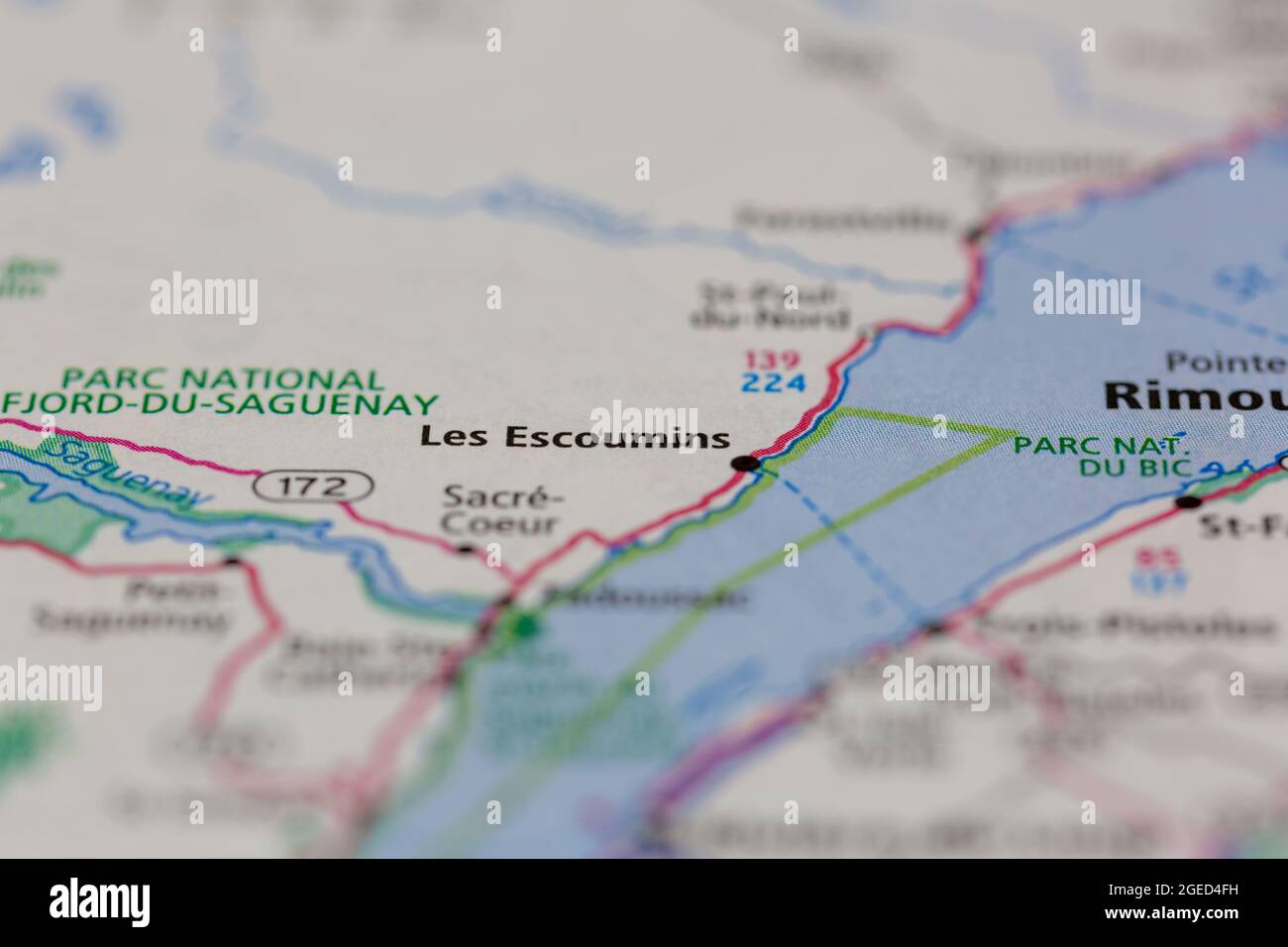 Carte les escoumins québec Banque de photographies et d’images à haute