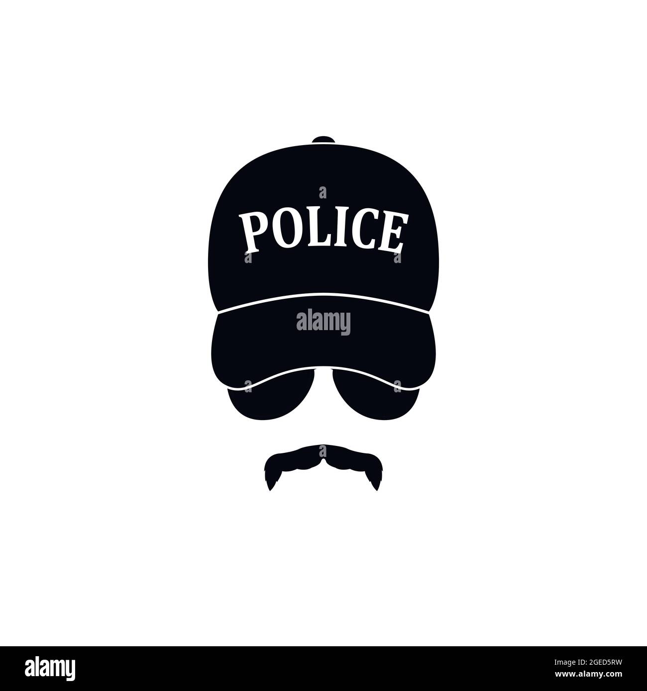 Policier en casquette de baseball et lunettes de soleil. Illustration vectorielle. Illustration de Vecteur