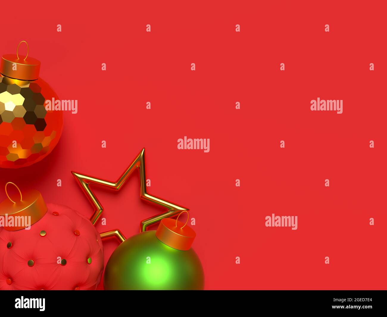 Scène de Noël avec éléments 3d. Banque D'Images