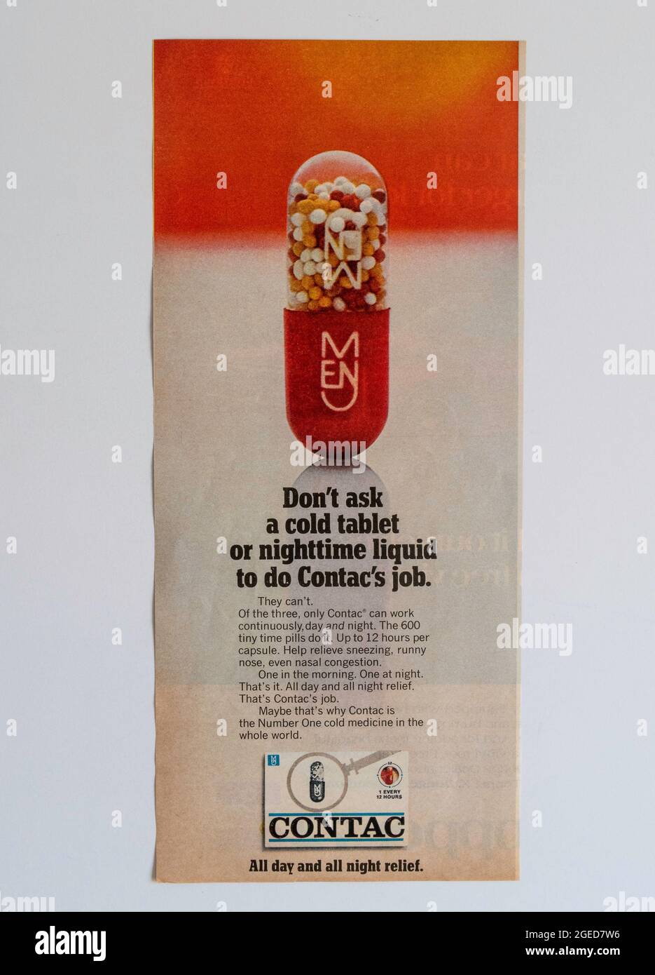 Publicité du magazine Vintage Life, numéro du 3 mars 1972, États-Unis Banque D'Images