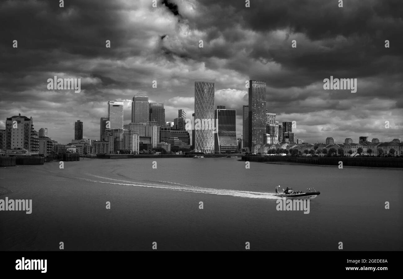 Londres Angleterre Royaume-Uni Thames et Canary Wharf photo Brian Harris août 2021 Banque D'Images