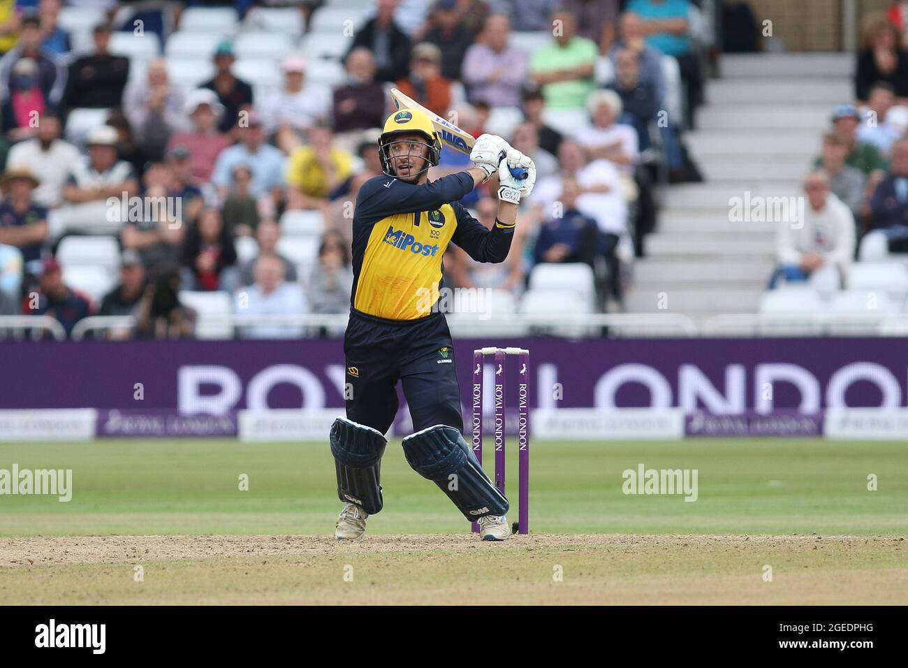 NOTTINGHAM, ROYAUME-UNI. 19 AOÛT Andrew Salter, de Glamorgan, lors du match de la Royal London One Day Cup entre le Club de cricket du comté de Glamorgan et le Durham County Cricket Club à Trent Bridge, Nottingham, le jeudi 19 août 2021. (Crédit : will Matthews | MI News) crédit : MI News & Sport /Alay Live News Banque D'Images