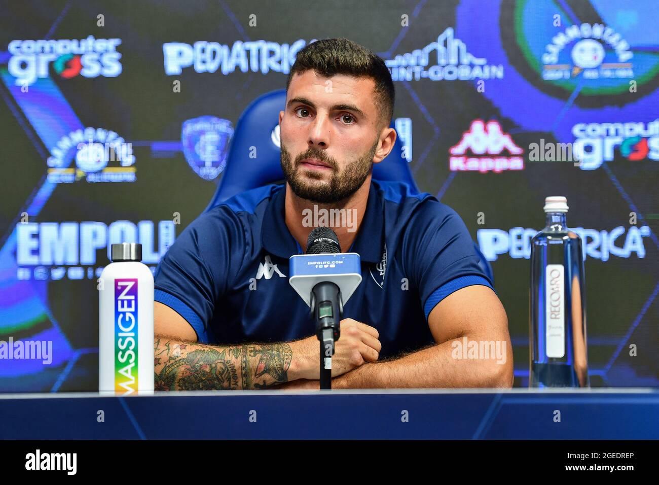 Empoli, Italie. 19 août 2021. Patrick Cutrone (Empoli) durante Presentazione Patrick Cutrone nuovo giocatore Empoli FC, Altro in Empoli, Italia, 19 agosto 2021 crédit: Independent photo Agency/Alay Live News Banque D'Images