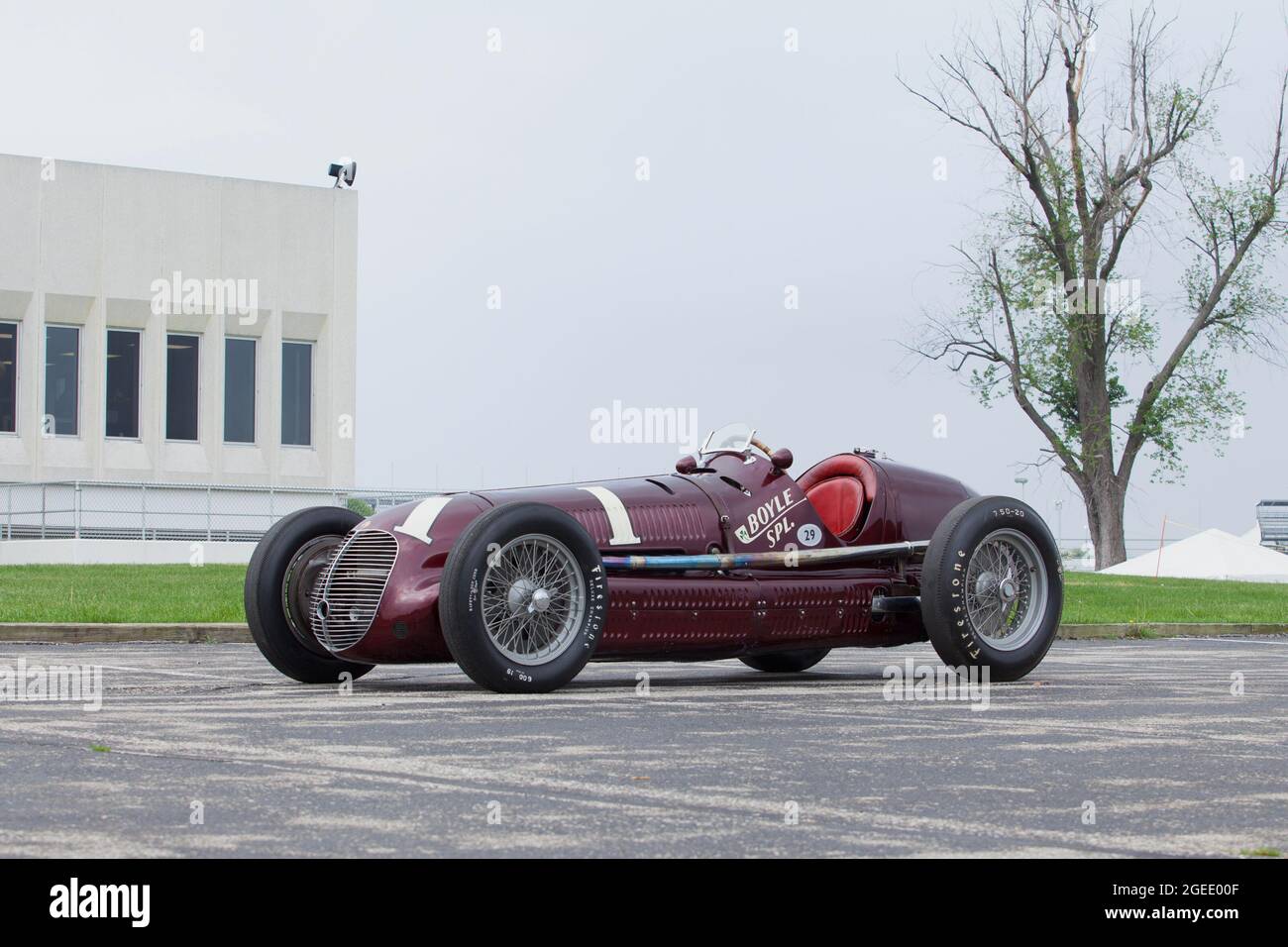 1938 Maserati 8.C.T. F., Boyle Special, l'automobile la plus réussie à faire campagne sur le front d'Indianapolis 500 Banque D'Images