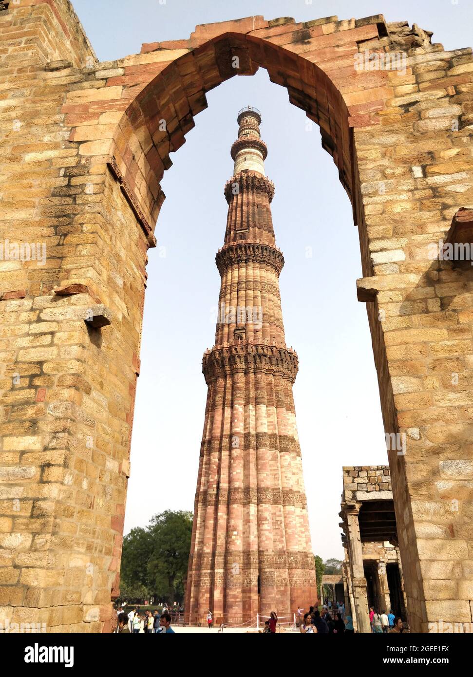 Agra, Delhi, Inde - 18 février 2018, pilier en fer de Arch Banque D'Images