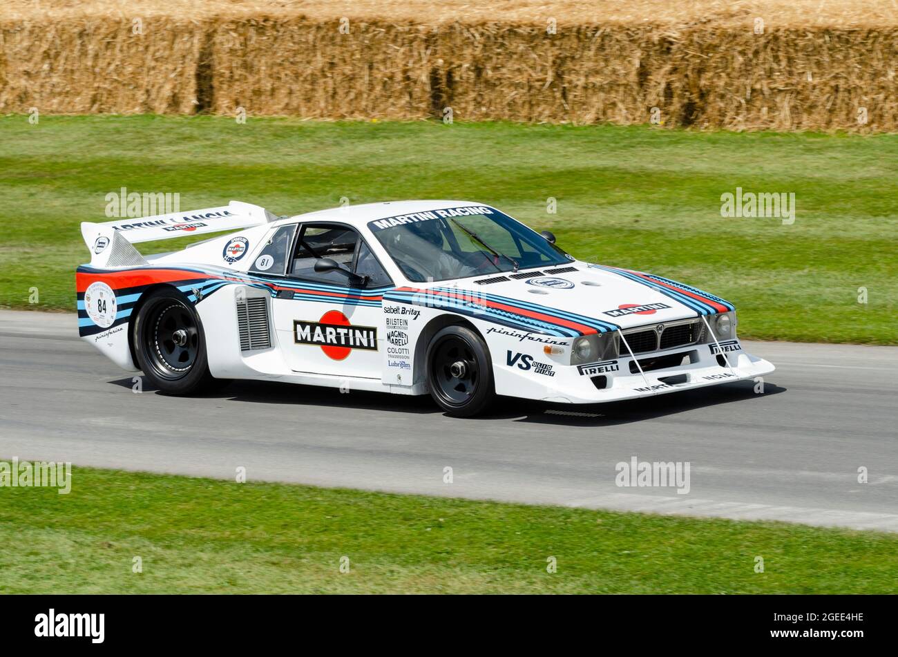 Lancia Beta Montecarlo Group 5, voiture de course d'endurance, qui monte sur le circuit de montée de la colline, à l'événement de course automobile Goodwood Festival of Speed 2014. Banque D'Images