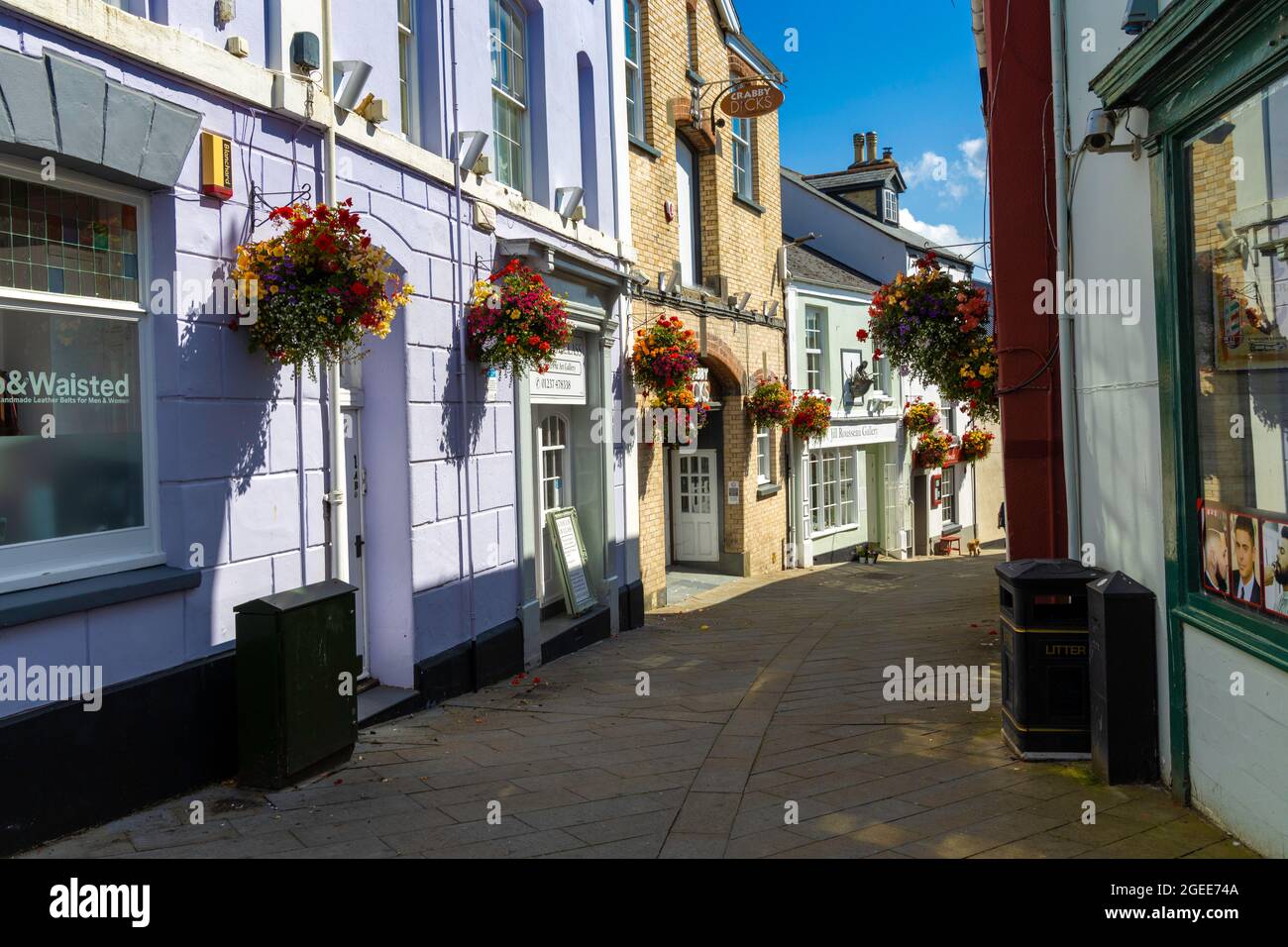 Rue étroite à Bideford North Devon Banque D'Images