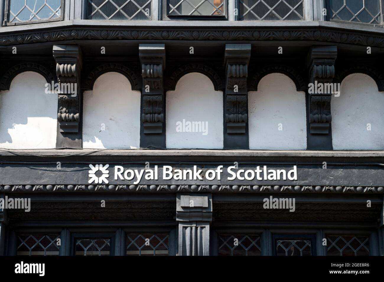Royal Bank of Scotland, Frodsham Street, Chester Banque D'Images