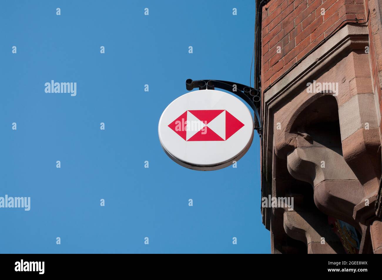 Logo HSBC, Eastgate Street, Chester Banque D'Images