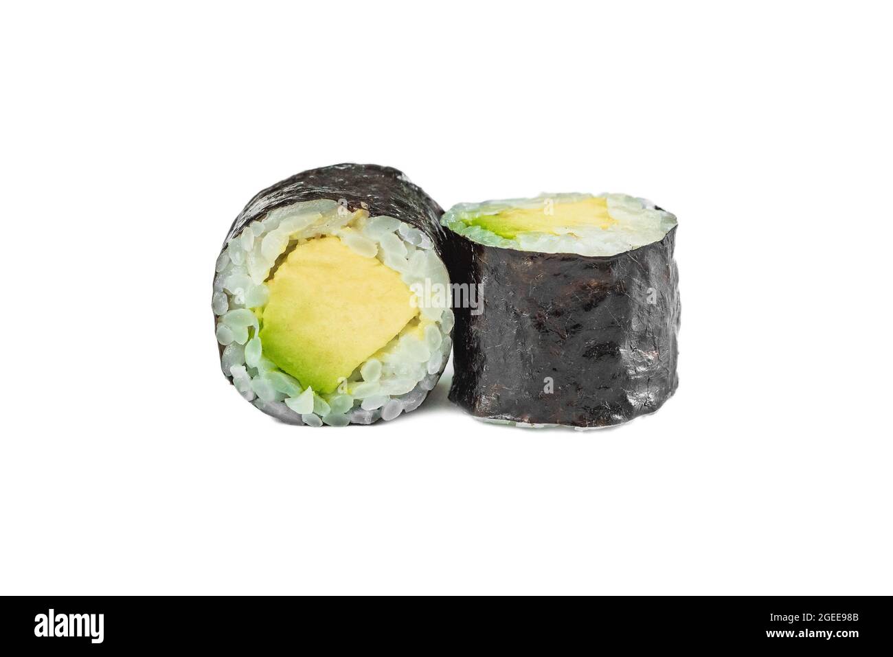 Plat traditionnel japonais sushi maki avec avocat Banque D'Images