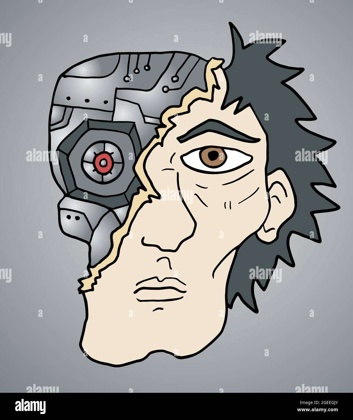 robot cassé Illustration de Vecteur