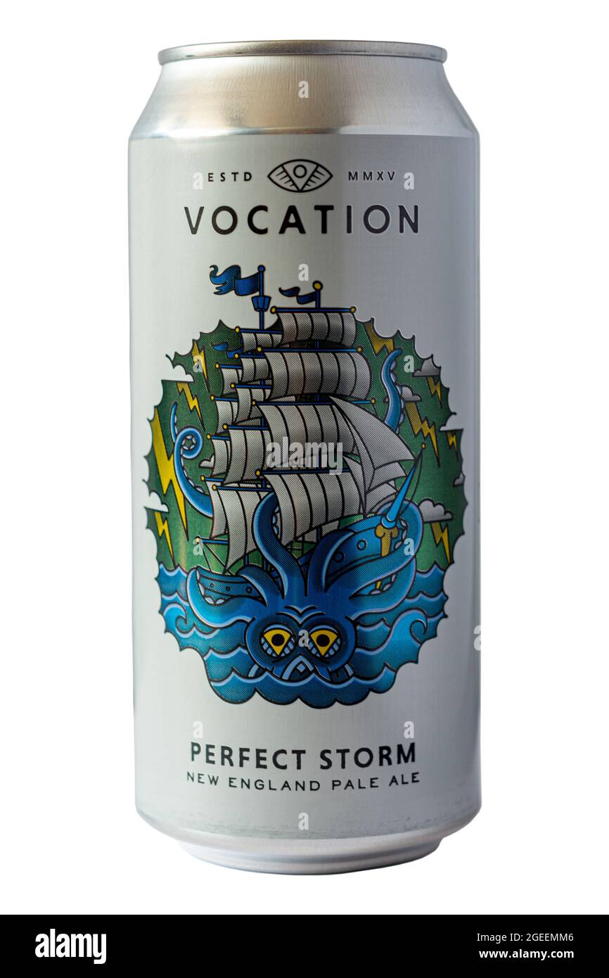 Brasserie vocation - Pefect Storm - Nouvelle-Angleterre Pale Ale - 6.6%abv. Banque D'Images