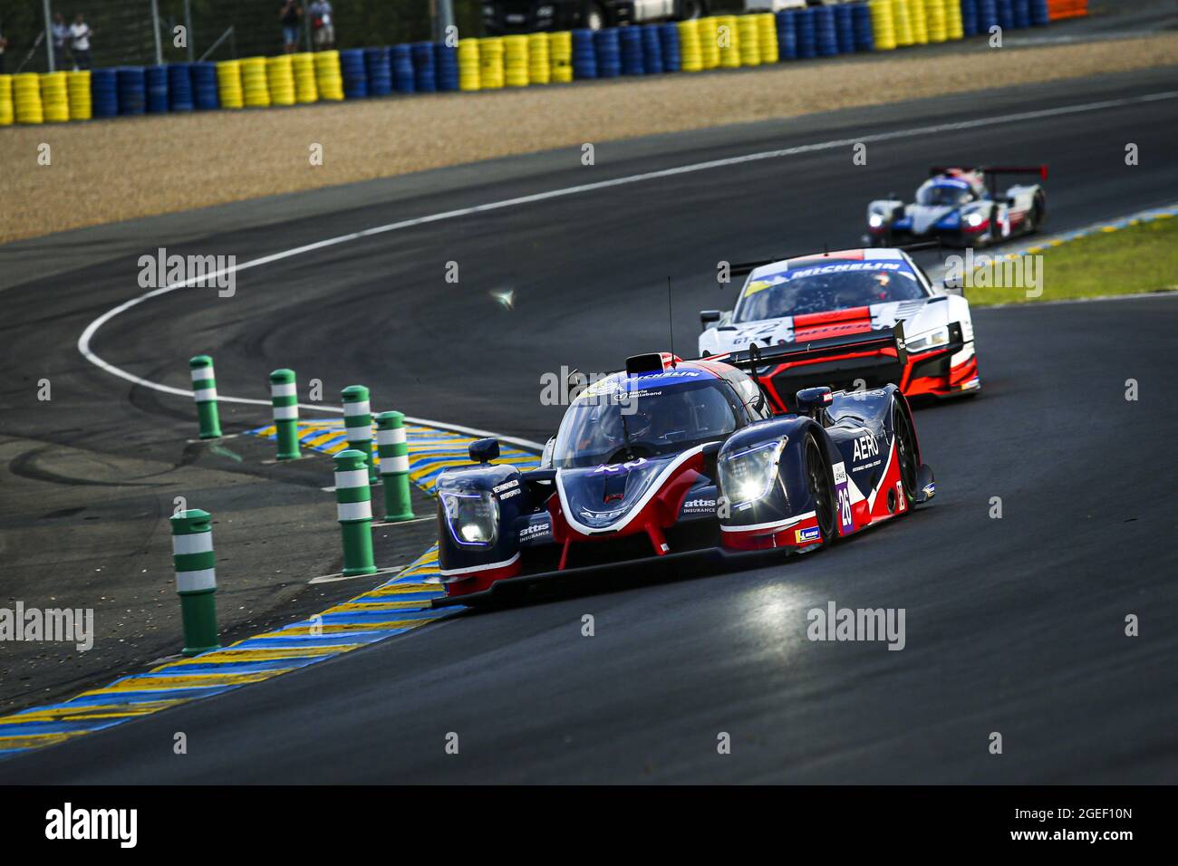 Le Mans, France. 19 août 2021. 26 McGuire James (usa), Smith Guy (ger), United Autoports, Ligier JS P320 - Nissan, action pendant la route 2021 au Mans, 4e tour de la coupe Michelin le Mans 2021 sur le circuit des 24 heures du Mans, du 18 au 21 août 2021 au Mans, France - photo Joao Filipe/DPPI crédit: Agence de photo indépendante/Alamy Live News Banque D'Images