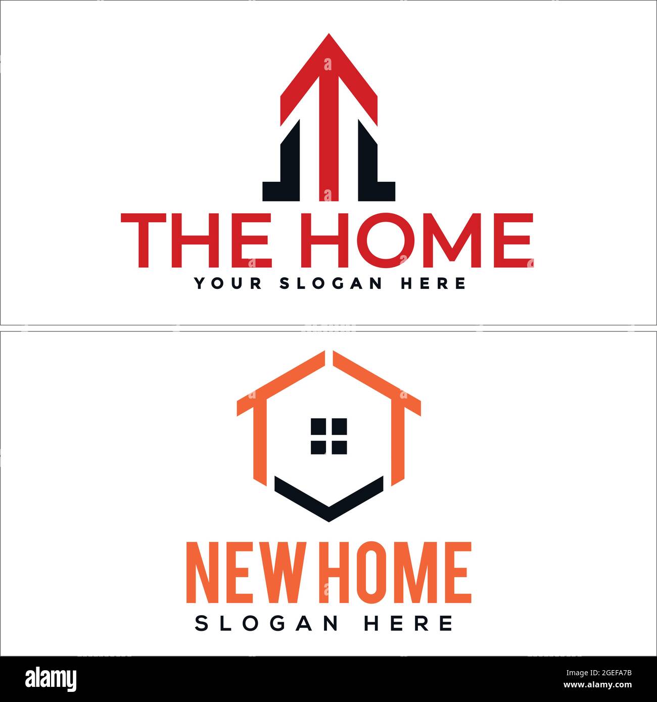 Combinaison de flèches d'accueil d'icône de logo de conception Illustration de Vecteur