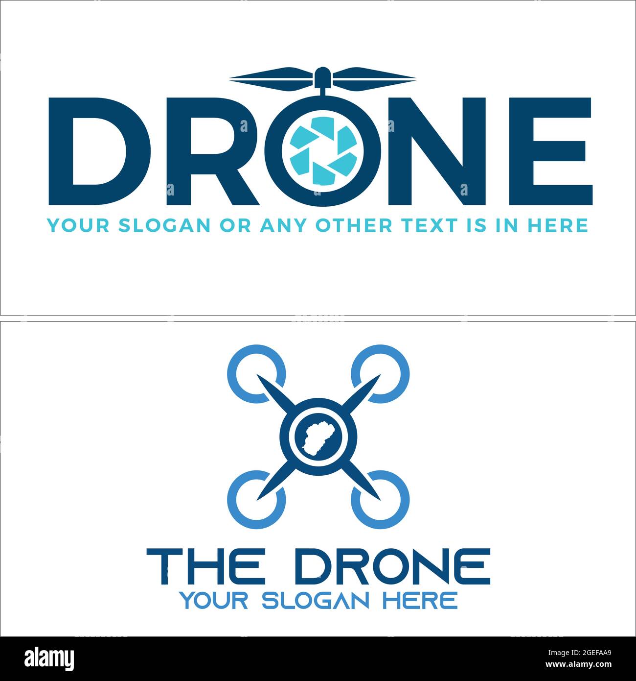 Illustration vectorielle du logo de l'icône de drone Illustration de Vecteur
