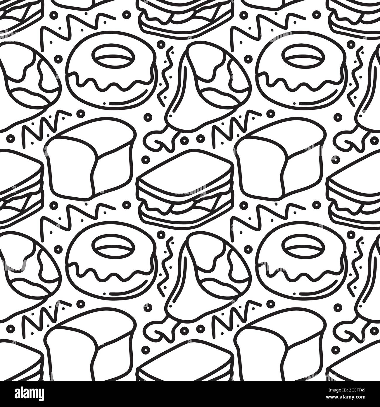 des aliments délicieux pour la restauration rapide Illustration de Vecteur