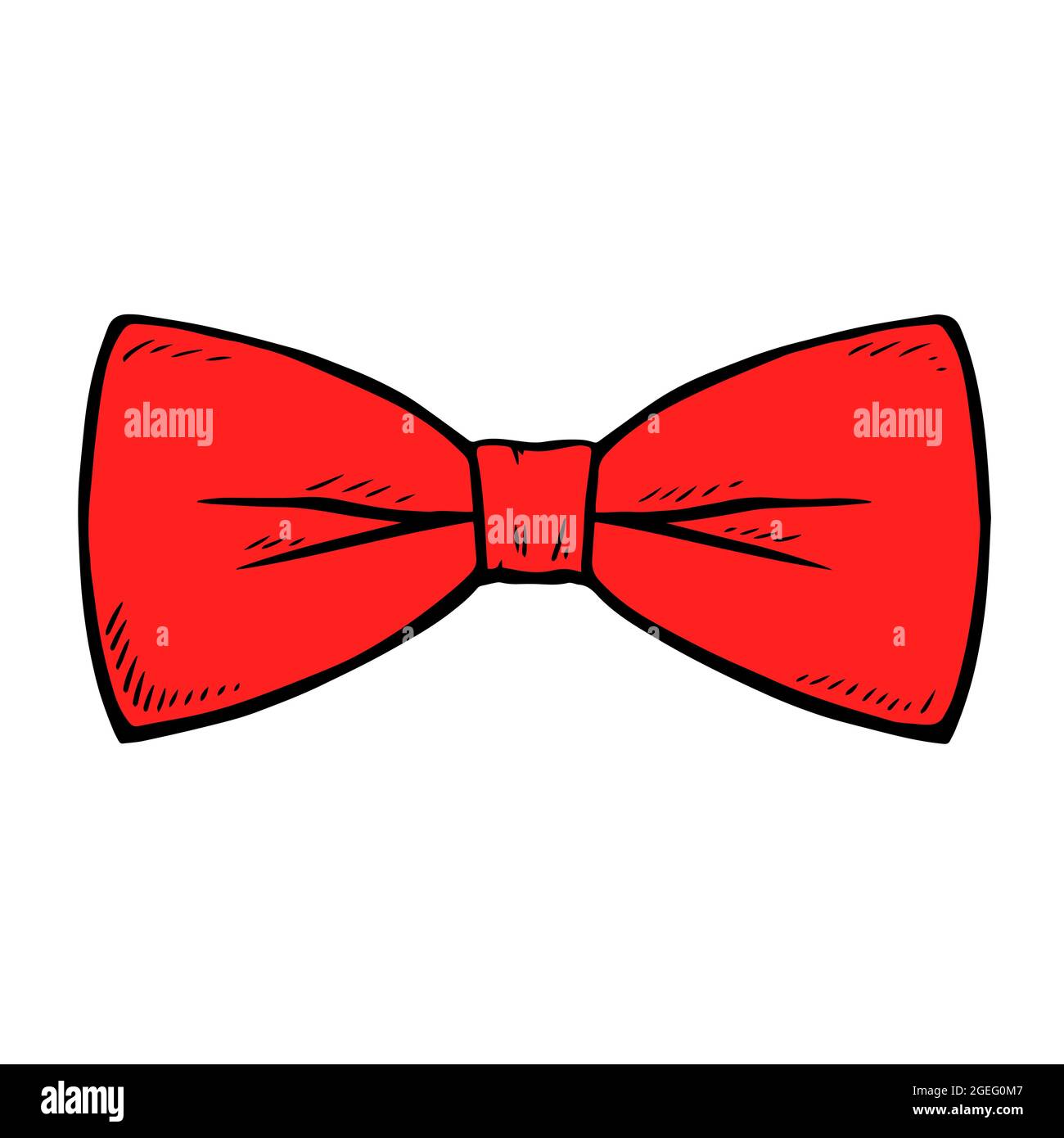 Cravate papillon rouge mâle sur fond blanc. Illustration vectorielle isolée  dessin à la main Image Vectorielle Stock - Alamy