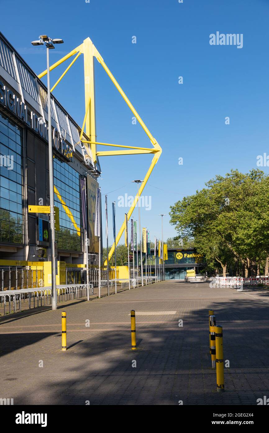 Signal stade Iduna Park à Dortmund, BVB, Allemagne Banque D'Images