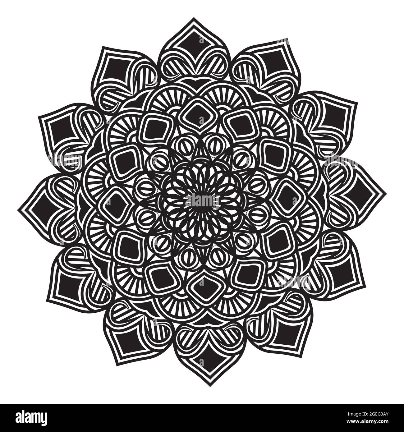 motif abstrait mandala d'élément avec motif de cercle décoratif arabesque luxueux ligne art modèle d'arrière-plan Illustration de Vecteur