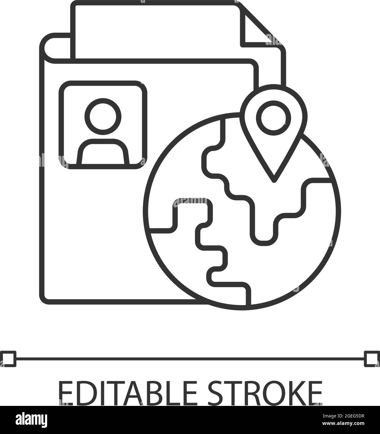 Icône linéaire de confidentialité d'origine ethnique Illustration de Vecteur