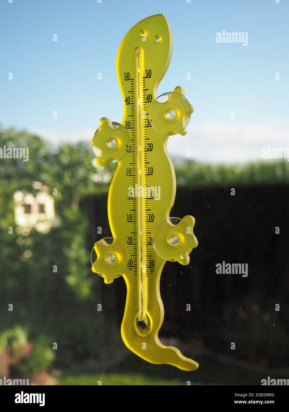 thermomètre, fenêtre, météo Banque D'Images