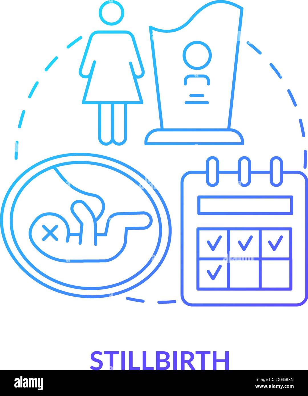 Icône de gradient bleu de mortinaissance Illustration de Vecteur