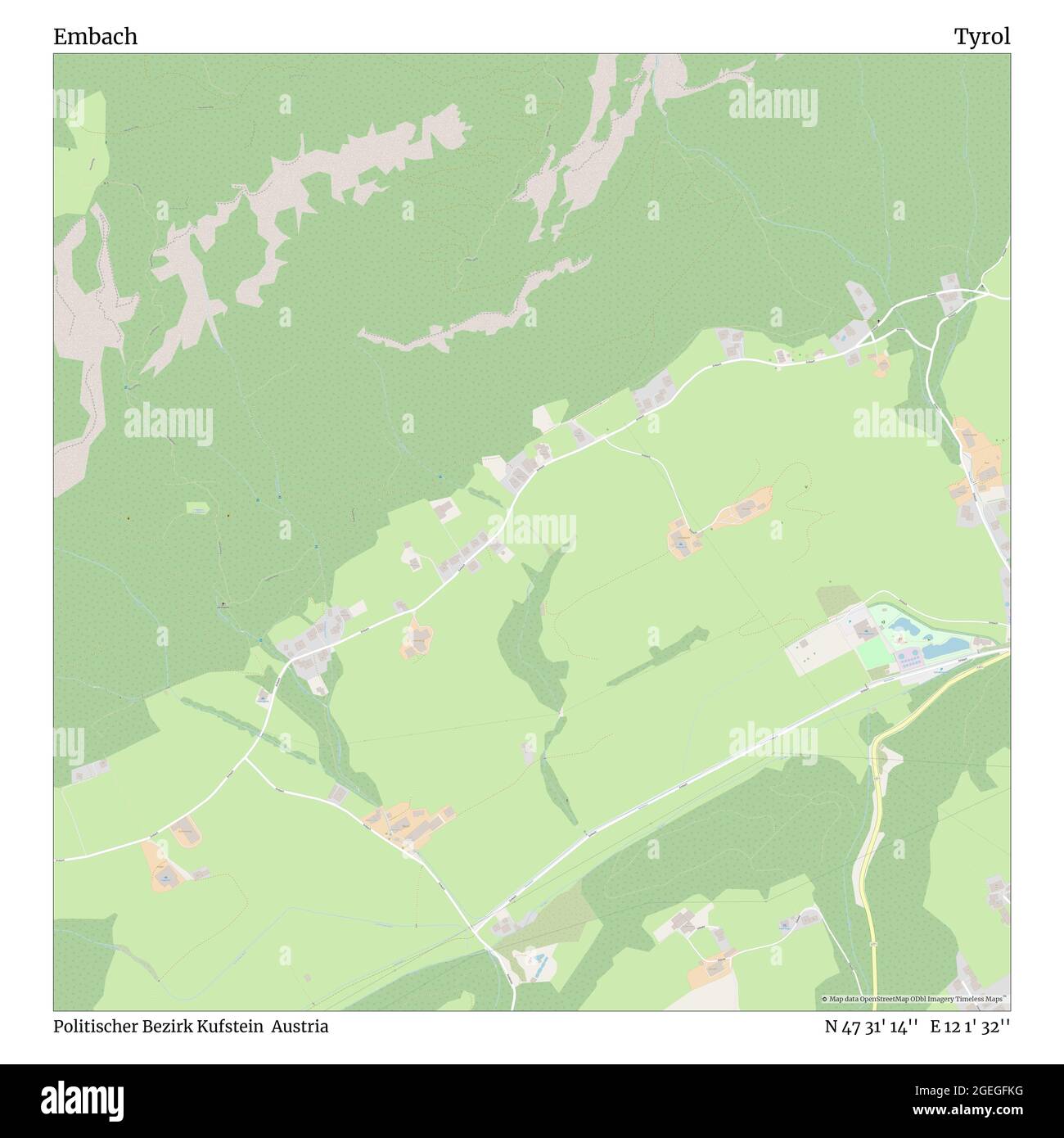 Embach, Politischer Bezirk Kufstein, Autriche, Tyrol, N 47 31' 14'', E 12 1' 32'', carte, Timeless carte publiée en 2021. Les voyageurs, les explorateurs et les aventuriers comme Florence Nightingale, David Livingstone, Ernest Shackleton, Lewis et Clark et Sherlock Holmes se sont appuyés sur des cartes pour planifier leurs voyages dans les coins les plus reculés du monde. Timeless Maps dresse la carte de la plupart des sites du monde, montrant ainsi la réalisation de grands rêves Banque D'Images