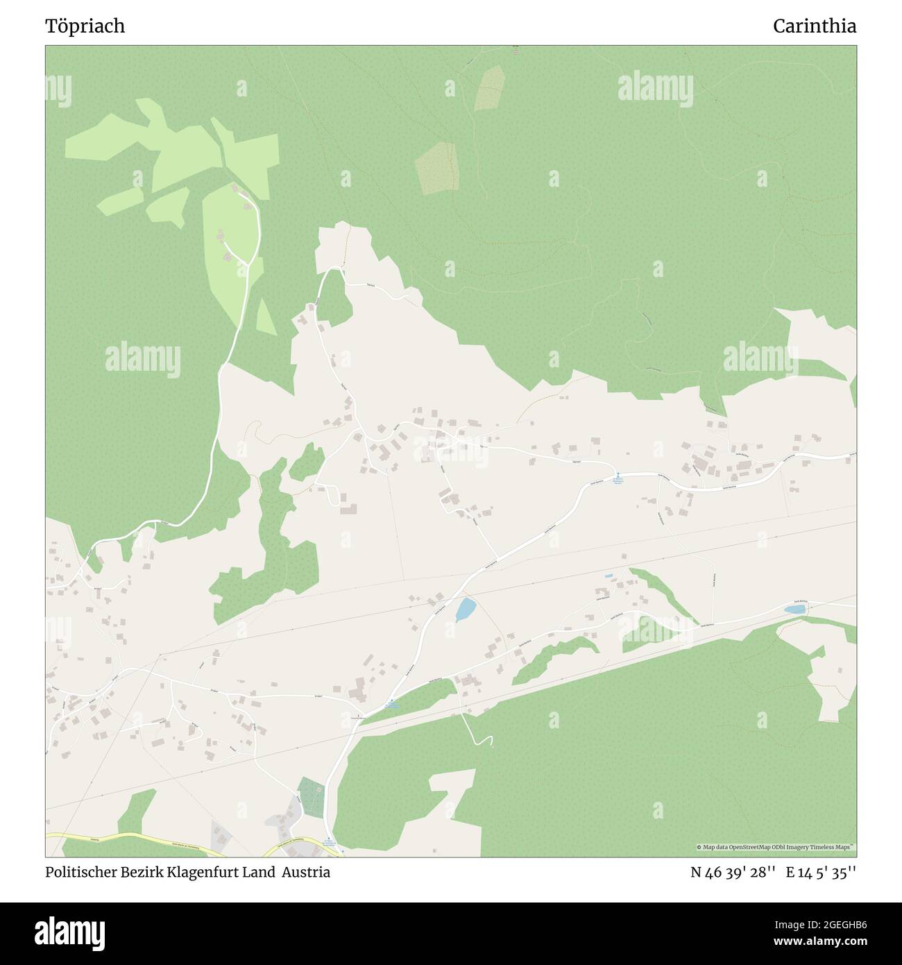 Töpriach, Politischer Bezirk Klagenfurt Land, Autriche, Carinthie, N 46 39' 28'', E 14 5' 35'', carte, carte intemporelle publiée en 2021. Les voyageurs, les explorateurs et les aventuriers comme Florence Nightingale, David Livingstone, Ernest Shackleton, Lewis et Clark et Sherlock Holmes se sont appuyés sur des cartes pour planifier leurs voyages dans les coins les plus reculés du monde. Timeless Maps dresse la carte de la plupart des sites du monde, montrant ainsi la réalisation de grands rêves Banque D'Images