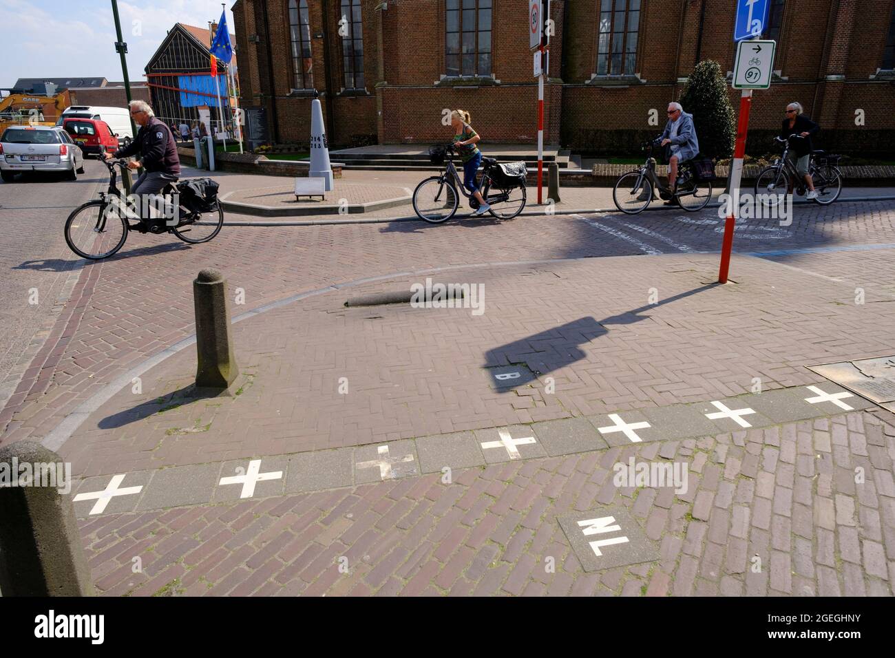 Baarle Hertog ou Baerle Duc, un village hollandais belge, est une frontière et une curiosité administrative. Une partie du village belge est incluse dans Banque D'Images