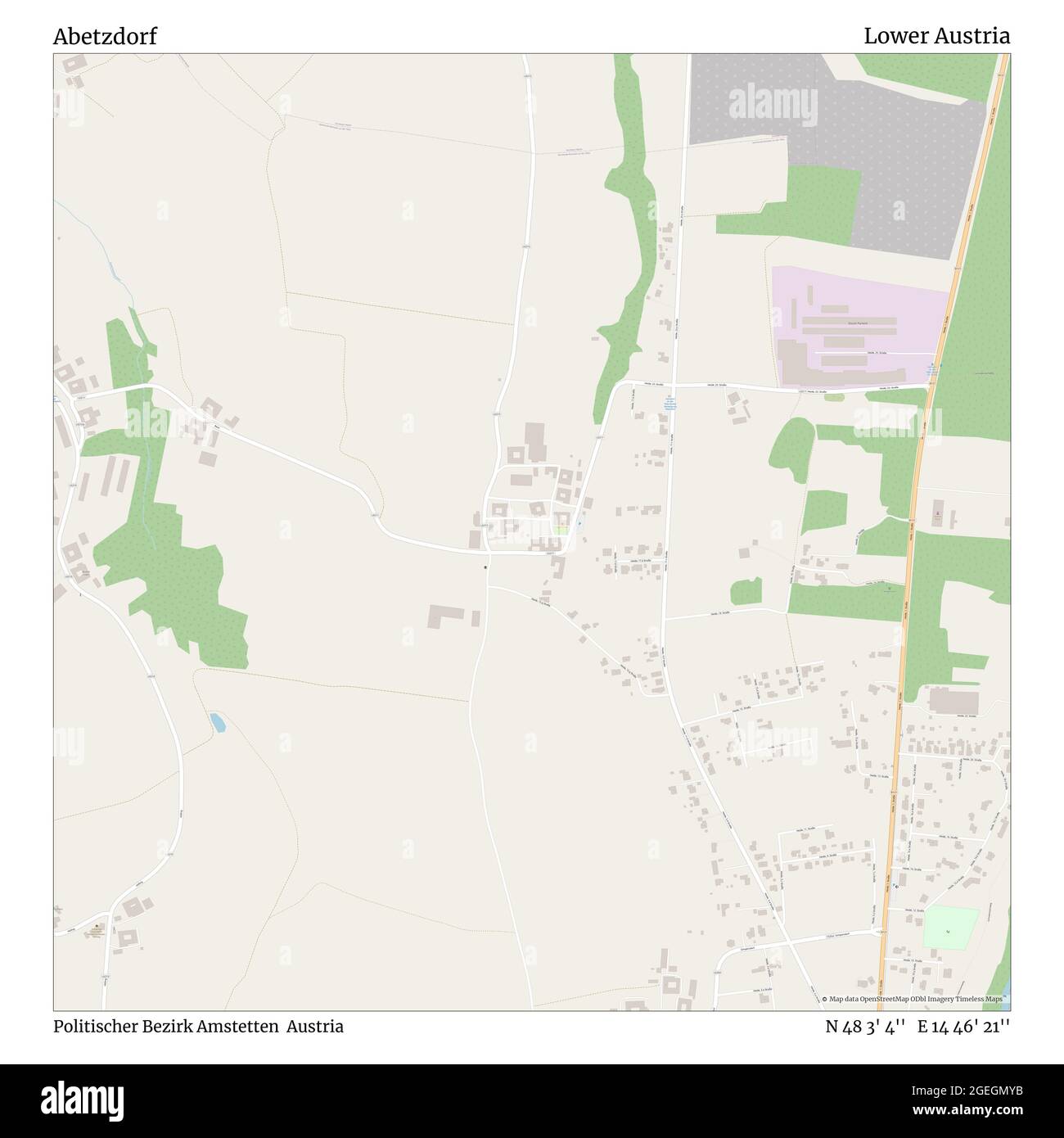 Abetzdorf, Politischer Bezirk Amstetten, Autriche, Basse-Autriche, N 48 3' 4'', E 14 46' 21'', carte, carte intemporelle publiée en 2021. Les voyageurs, les explorateurs et les aventuriers comme Florence Nightingale, David Livingstone, Ernest Shackleton, Lewis et Clark et Sherlock Holmes se sont appuyés sur des cartes pour planifier leurs voyages dans les coins les plus reculés du monde. Timeless Maps dresse la carte de la plupart des sites du monde, montrant ainsi la réalisation de grands rêves Banque D'Images