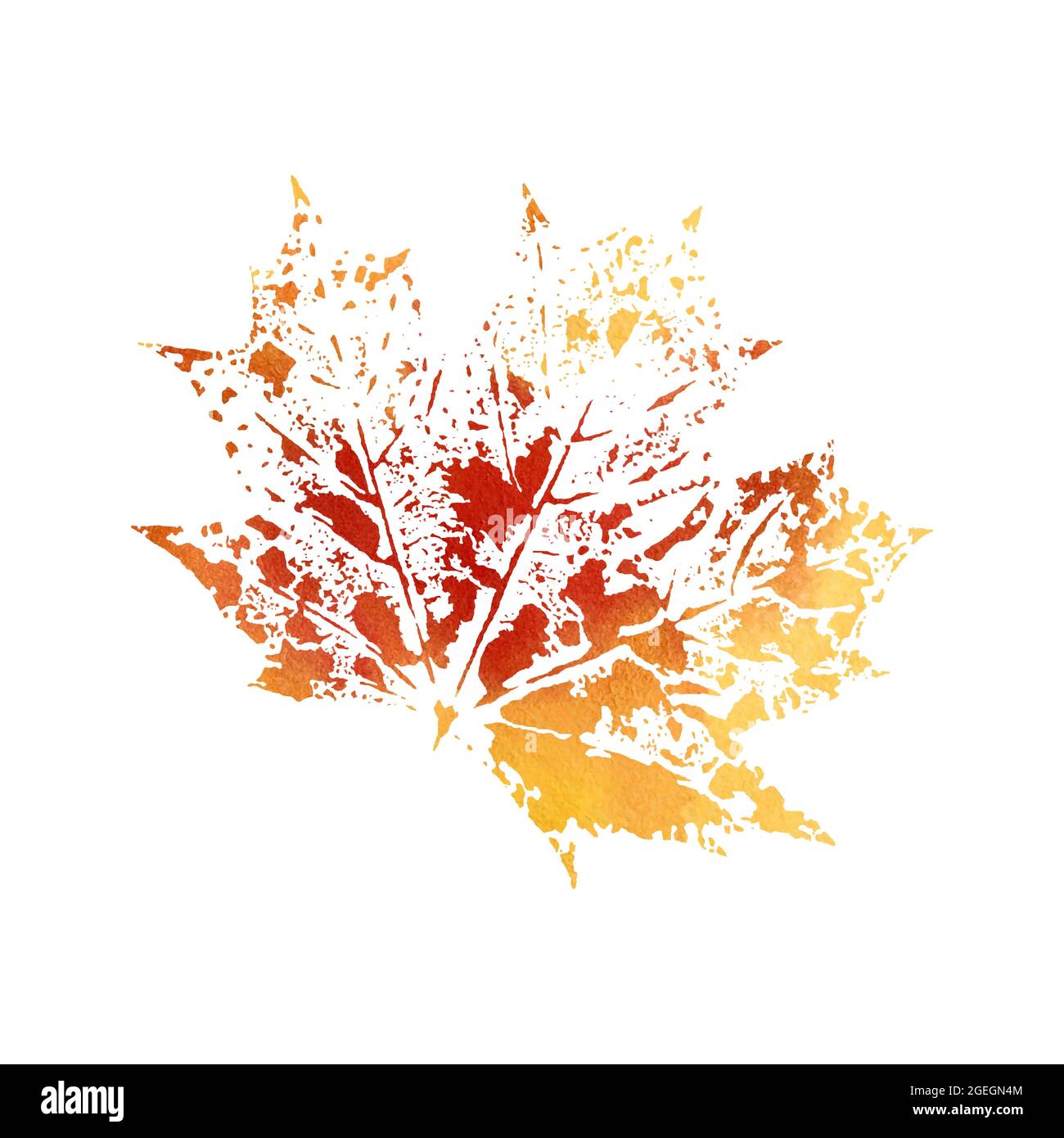 Aquarelle automne vecteur feuille d'érable, élément pour décor, design, décoration. Illustration vectorielle Illustration de Vecteur