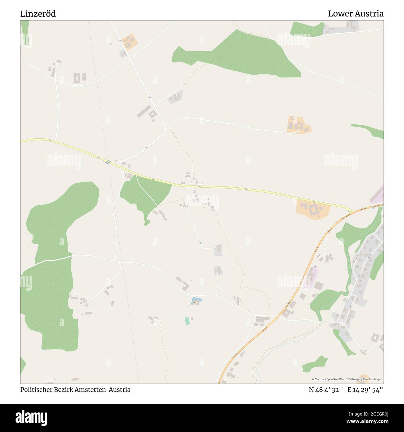 Linzeröd, Politischer Bezirk Amstetten, Autriche, Basse-Autriche, N 48 4' 32'', E 14 29' 54'', carte, carte intemporelle publiée en 2021. Les voyageurs, les explorateurs et les aventuriers comme Florence Nightingale, David Livingstone, Ernest Shackleton, Lewis et Clark et Sherlock Holmes se sont appuyés sur des cartes pour planifier leurs voyages dans les coins les plus reculés du monde. Timeless Maps dresse la carte de la plupart des sites du monde, montrant ainsi la réalisation de grands rêves Banque D'Images