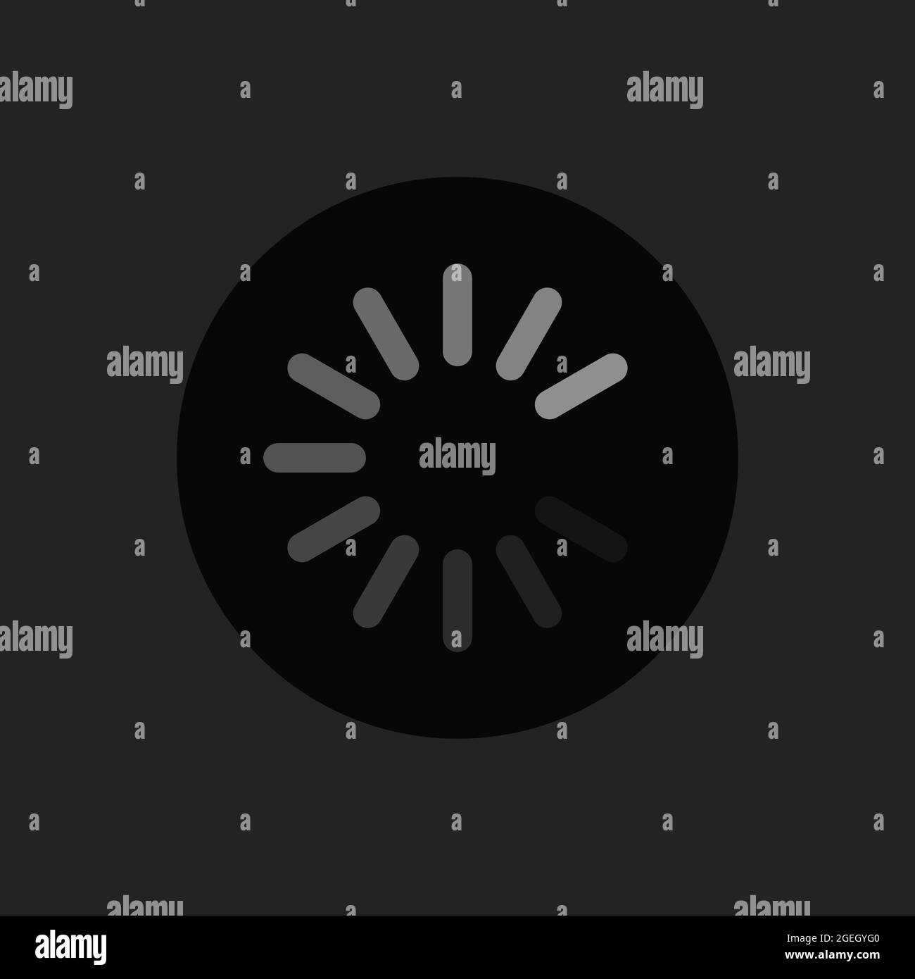 Actualiser l'icône Round sur fond sombre. Panneau chargement en cours. Illustration vectorielle Illustration de Vecteur
