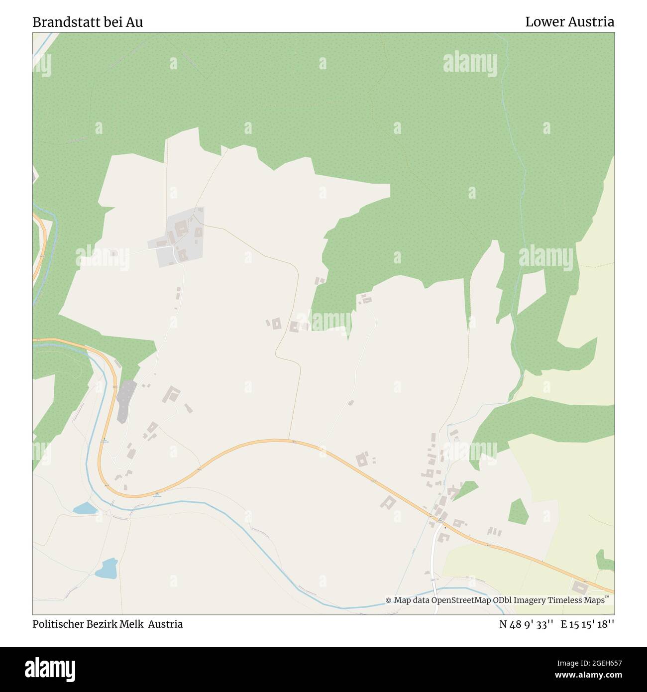 Brandstatt BEI au, Politischer Bezirk Melk, Autriche, Basse-Autriche, N 48 9' 33'', E 15 15' 18'', carte, carte intemporelle publiée en 2021. Les voyageurs, les explorateurs et les aventuriers comme Florence Nightingale, David Livingstone, Ernest Shackleton, Lewis et Clark et Sherlock Holmes se sont appuyés sur des cartes pour planifier leurs voyages dans les coins les plus reculés du monde. Timeless Maps dresse la carte de la plupart des sites du monde, montrant ainsi la réalisation de grands rêves Banque D'Images