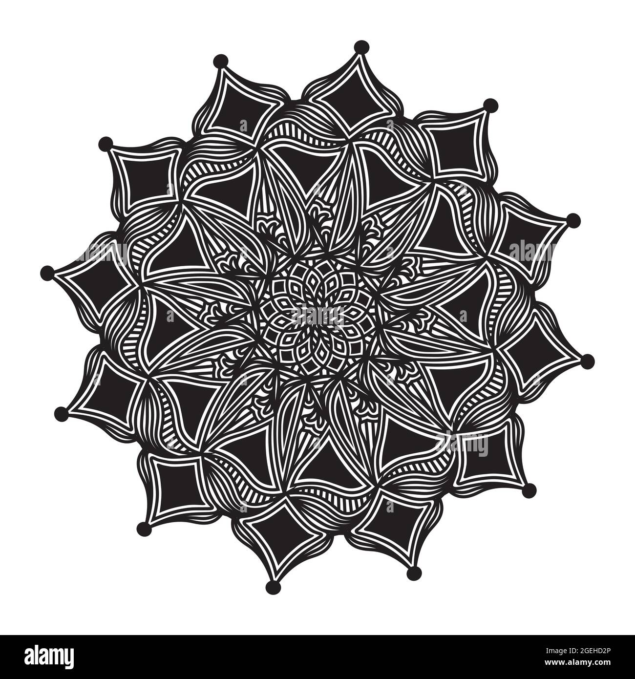 mandala détente adulte créative mystique décoration florale méditation conception de l'élément graphique arrière-plan Illustration de Vecteur