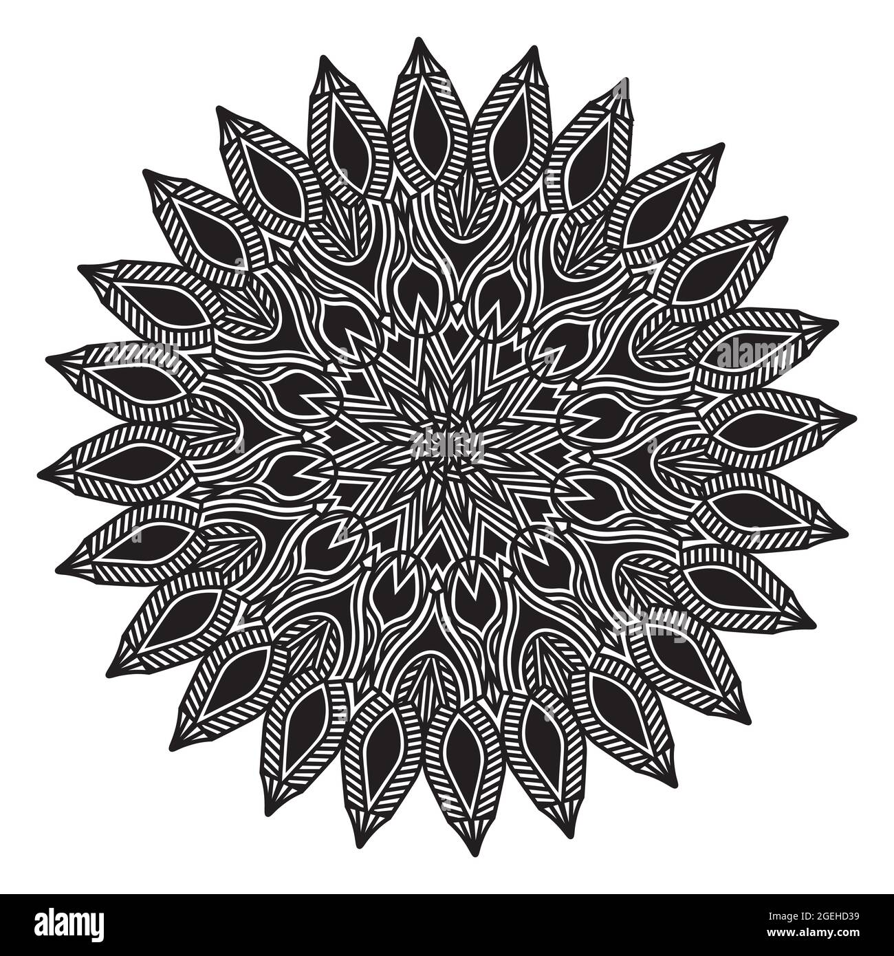 mandala détente adulte créative mystique décoration florale méditation conception de l'élément graphique arrière-plan Illustration de Vecteur
