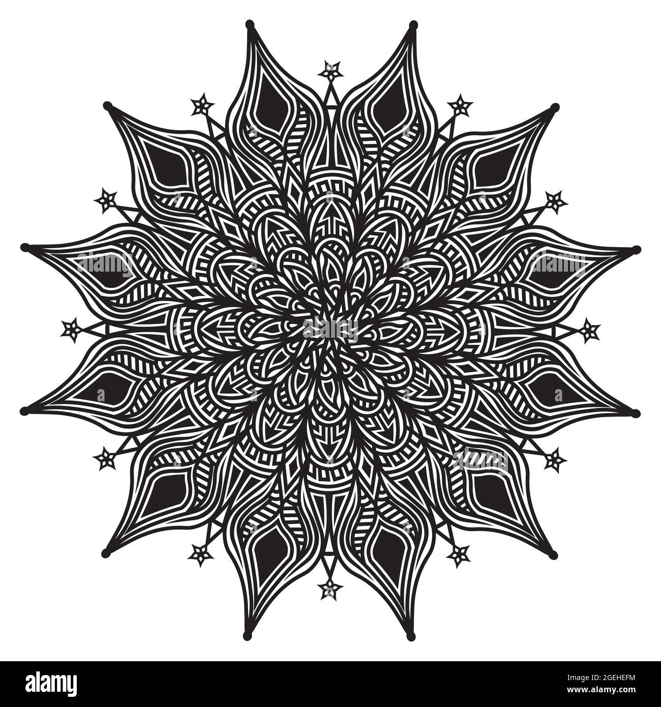 mandala détente adulte créative mystique décoration florale méditation conception de l'élément graphique arrière-plan Illustration de Vecteur