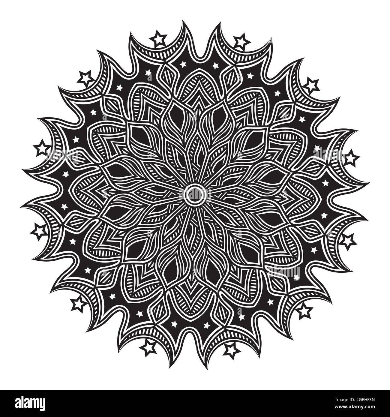 mandala détente adulte créative mystique décoration florale méditation conception de l'élément graphique arrière-plan Illustration de Vecteur